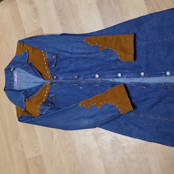 Vintage Doreman Burns Cowgirls western denim cowgirl Duster - Picture 2 of 9